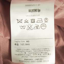 RED Valentino Pink Crepe Plisse Sleeveless Mini Dress S