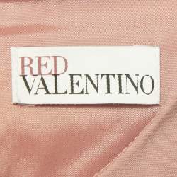 RED Valentino Pink Crepe Plisse Sleeveless Mini Dress S