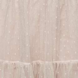 RED Valentino Pink Tulle Tiered Maxi Skirt S