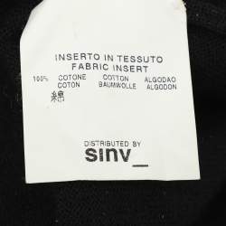 RED Valentino Black Cotton Knit Lace Top M
