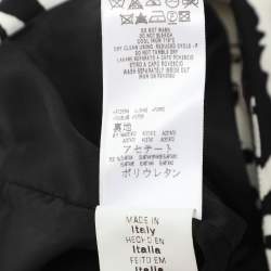 Red Valentino Black/White Floral Print Crepe Belted Blouse M