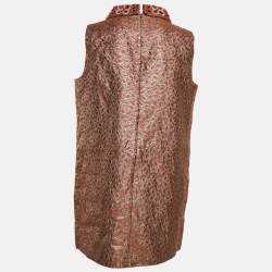 RED Valentino Metallic Embellished Jacquard Sleeveless Mini Dress L
