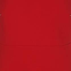 Pre Owned RED Valentino Red Crepe Bow Sleeveless Dress M