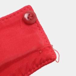 Pre Owned RED Valentino Red Crepe Bow Sleeveless Dress M