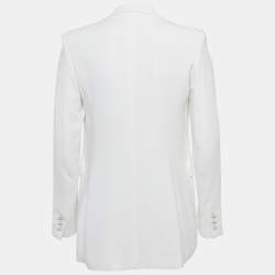 Pre Owned RED Valentino White Crepe Single Breasted Blazer M