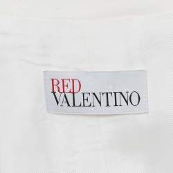 Pre Owned RED Valentino White Crepe Single Breasted Blazer M