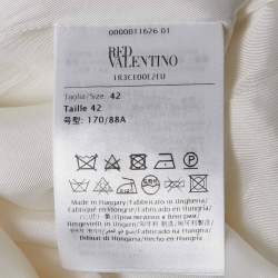 Pre Owned RED Valentino White Crepe Single Breasted Blazer M