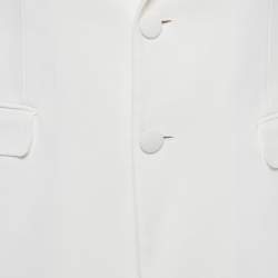 Pre Owned RED Valentino White Crepe Single Breasted Blazer M