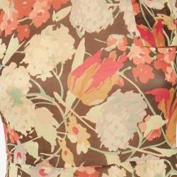 Pre Owned RED Valentino Pink Floral Print Silk Mini Dress S