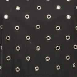 Pre Owned RED Valentino Black Grommet Cotton Gown M