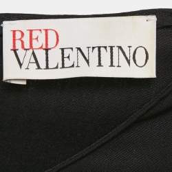 Pre Owned RED Valentino Black Grommet Cotton Gown M