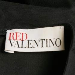 Pre Owned RED Valentino Black Grommet Cotton Gown M