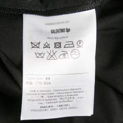 Pre Owned RED Valentino Black Grommet Cotton Gown M