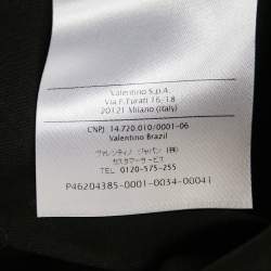 Pre Owned RED Valentino Black Grommet Cotton Gown M