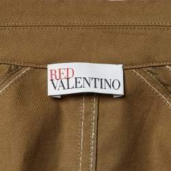 Pre Owned RED Valentino Khaki Cotton Button Front Shirt Jacket S