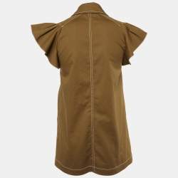 Pre Owned RED Valentino Khaki Cotton Button Front Shirt Jacket S