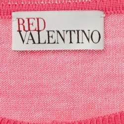 Pre Owned RED Valentino Pink Wool Knit Cardigan L
