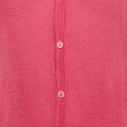 Pre Owned RED Valentino Pink Wool Knit Cardigan L