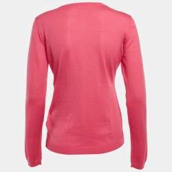 Pre Owned RED Valentino Pink Wool Knit Cardigan L