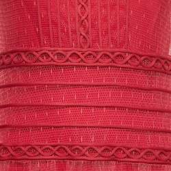 Pre Owned RED Valentino Pink Mesh Cord Detail Gown S