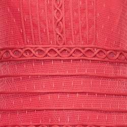 Pre Owned RED Valentino Pink Mesh Cord Detail Gown S