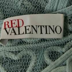 Pre Owned RED Valentino Mint Green Tulle Midi Dress S