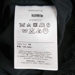 Pre Owned RED Valentino Black Tulle Ruffled Mini Skirt S