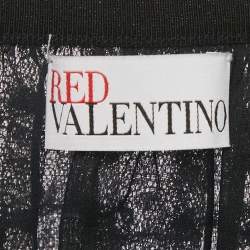 Pre Owned RED Valentino Black Tulle Ruffled Mini Skirt S