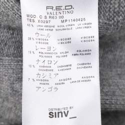 Pre Owned RED Valentino Grey Wool Knit Midi Dress M