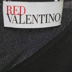 Pre Owned RED Valentino Black Tulle and Silk Tiered Maxi Dress M