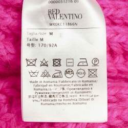 Pre Owned RED Valentino Pink Rib Knit Oversized Sweater M
