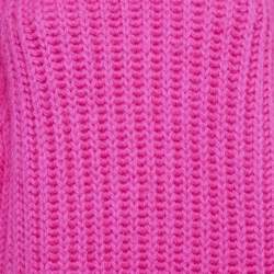 Pre Owned RED Valentino Pink Rib Knit Oversized Sweater M