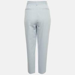 Pre Owned RED Valentino Light Blue Cotton Blend Formal Trousers M