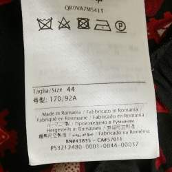 Pre Owned RED Valentino Black /Red Printed Silk Short Dress M