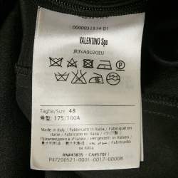 Pre Owned RED Valentino Black Silk Stud Detail Maxi Dress L