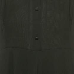 Pre Owned RED Valentino Black Silk Stud Detail Maxi Dress L