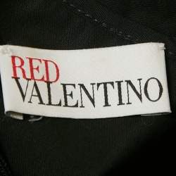 Pre Owned RED Valentino Black Poplin Bow Detail Drop-Waist Dress M
