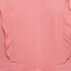 Pre Owned RED Valentino Pink Crepe Mini Dress L