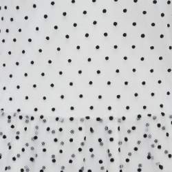 Pre Owned Red Valentino Cream Swiss Dot Tulle Layered Maxi Dress S