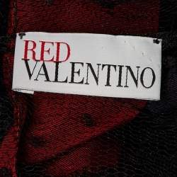 Pre Owned RED Valentino Black Tulle Tiered Mini Dress S