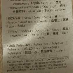 Pre Owned RED Valentino Beige Sheer Glittered Polka-Dot Silk Mini Dress S 