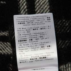 Pre Owned RED Valentino Black Plaid Checked Wool Button Front Jacket S