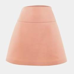 Pre Owned RED Valentino Coral Pink Jersey A-Line Mini Skirt M