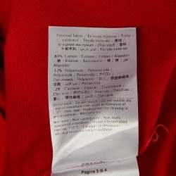 Pre Owned RED Valentino Red Cotton Button Front Top S