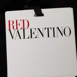 Pre Owned RED Valentino Black Wool Bow Detail Coat L