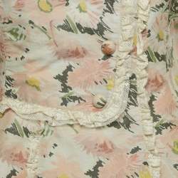 مملوكة مسبقًا RED Valentino Pink Floral Print Cotton Sleeveless Mini Dress S