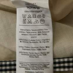 مملوكة مسبقًا فستان ميني قطني مطبوع بمربعات رمادي / أبيض ريد فالنتينو صغير