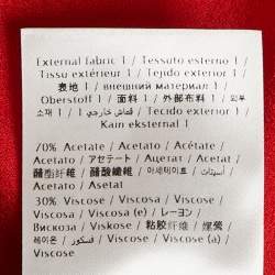 Pre Owned توب رد فالنتينو أحمر كريب برقبة متباينة ورباط تفاصيل بلا أكمام مقاس متوسط - ميديم