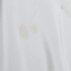 مملوكة مسبقًا RED Valentino White Mesh Neck Tie Detail Top S