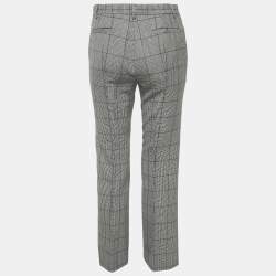 Pre Owned RED Valentino Grey Houndstooth Pattern Wool Pants S